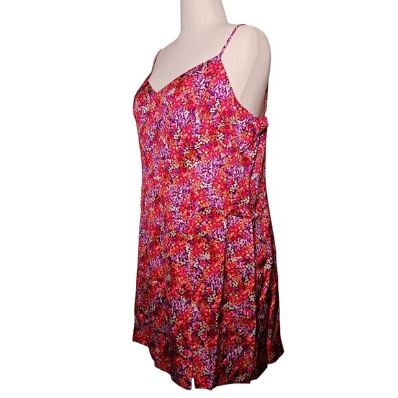 NEW French Connection Satin Mini Slip Dress Azelea Multi Size 14 - Picture 3 of 11